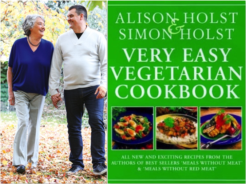Alison and Simon Holst and their book Very Easy Vegetarian