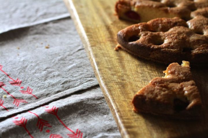 Raspberry Buttermilk Cake and napkins by Yardage Design
