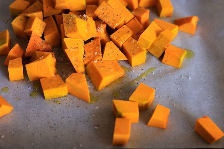 Roasting the pumpkin intensifies the flavours, providing nuggets of sweetness through the soup
