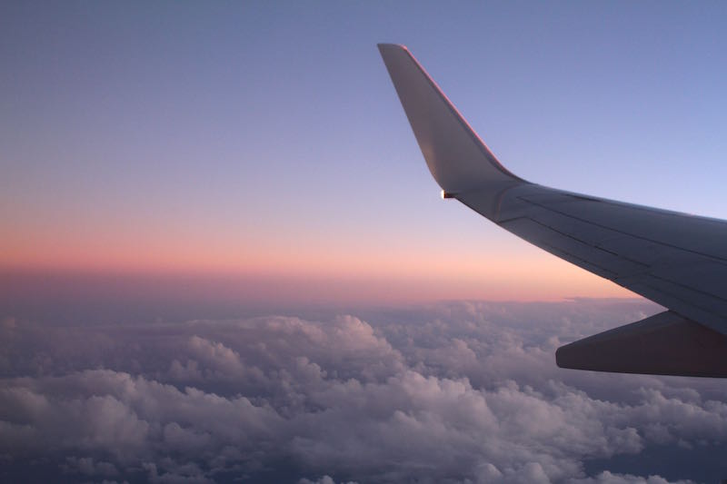 On the homeward stretch, flight back to Brisbane, May 2014