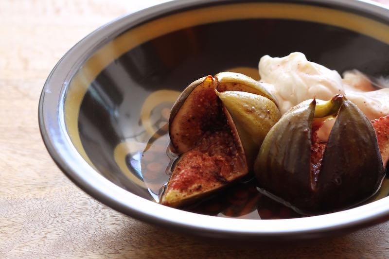 Roasted figs with lemon scented labneh2
