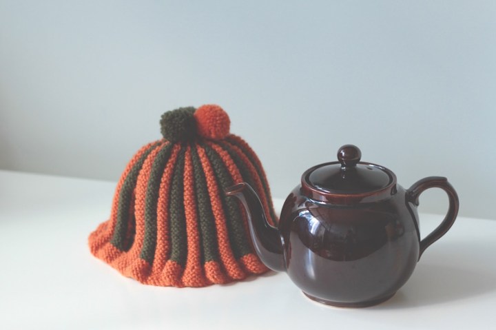 Tea cosy by Mum, pom-pom's by Hunter and teapot by P&K