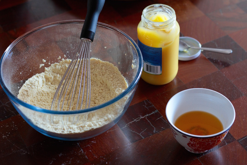 Making socca - chickpea pancakes
