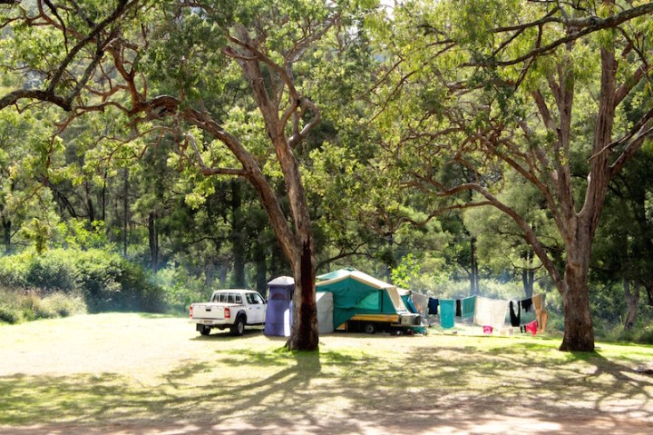 Rural camp site on the way to Toowoomba