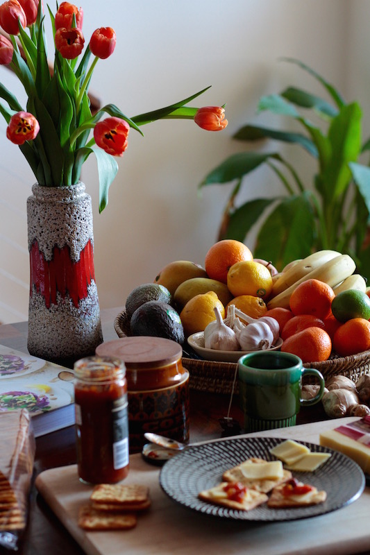 Crackers and cheese - weekend at home