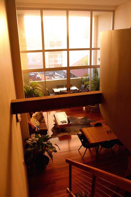 Good morning Brisbane - a golden sunrise floods our apartment