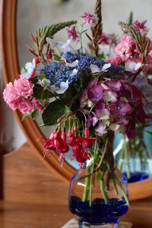 Fresh flowers from Mum's garden in the Far North of New Zealand
