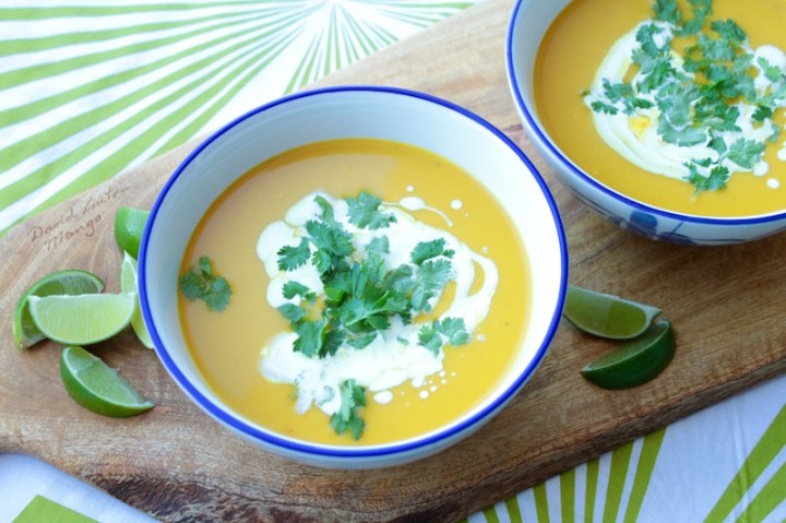 Thai Pumpkin Soup - with coconut, lemongrass, ginger and chilli