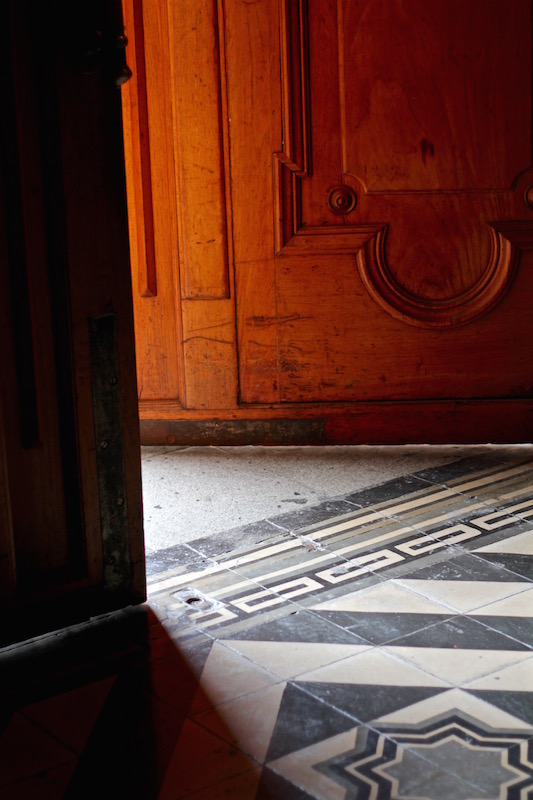 Entrance to Metropolitan Cathedral of Santiago, Chile