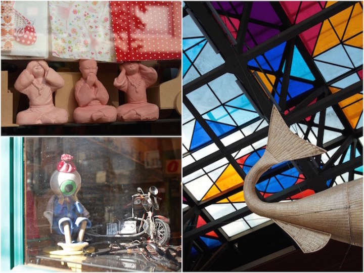 Santiago shop windows and Centro Gabirela Mistral