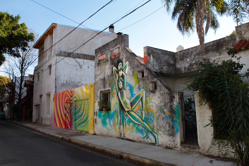 Murals by Alice Pasquini and Alfredo Segatori, Coghlan, Buenos Aires
