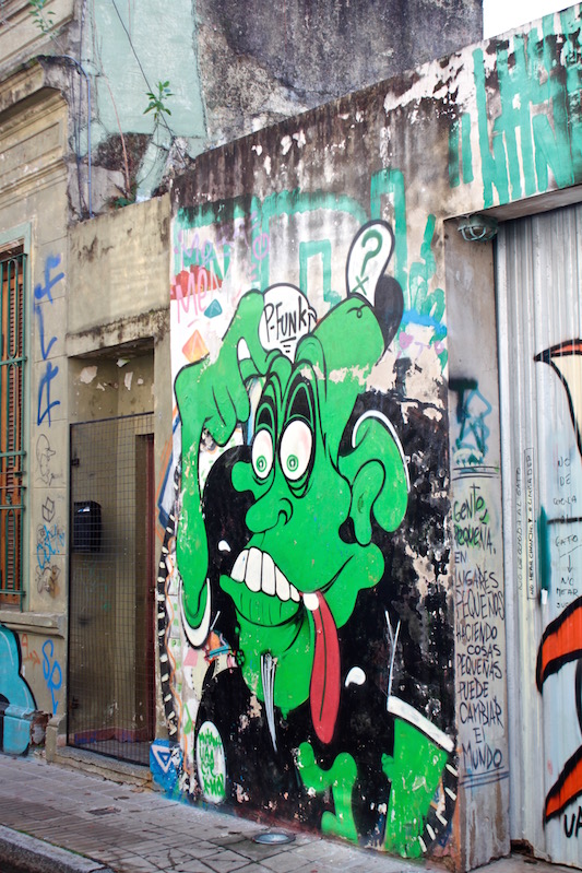 Green monster mural, Palermo Soho, Buenos Aires