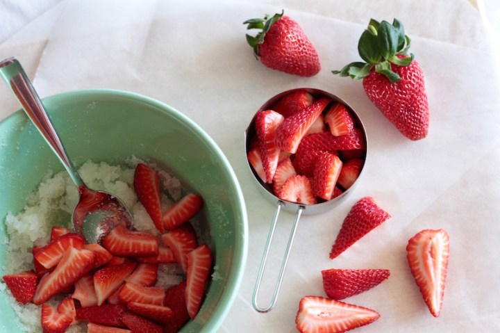 Making Strawberry & Peppercorn Shrub