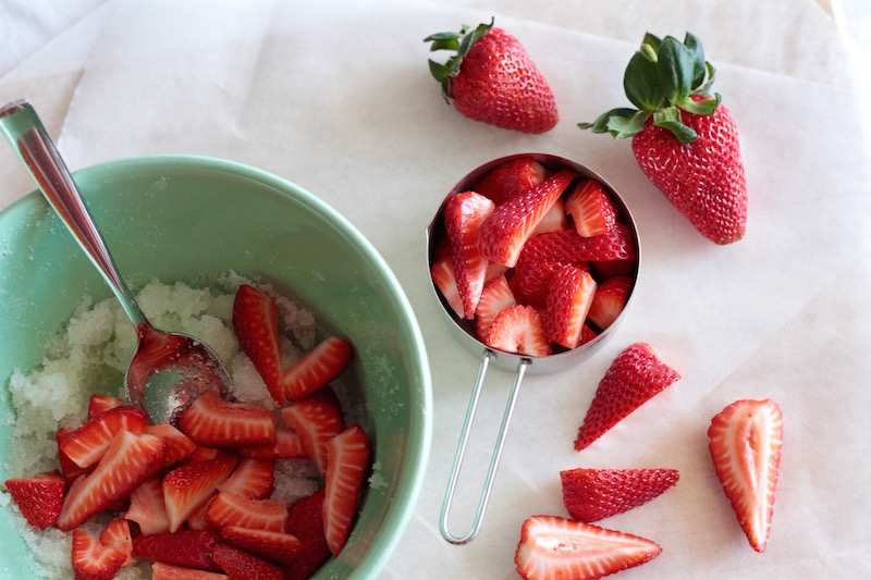 Making Strawberry & Peppercorn Shrub