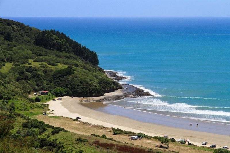 Shipwreck Bay - a popular surfing spot for locals