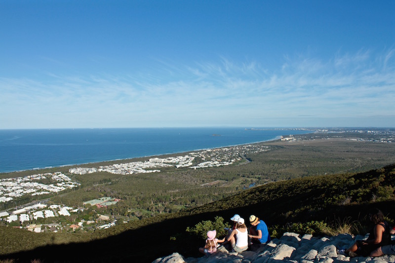 Up Mt Coolum looking towards Mooloolaba, Sunshine Coast Australia