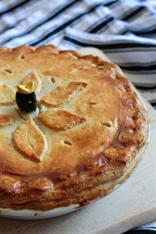 Creamy Chicken and Leek Pie with Homemade Puff Pastry