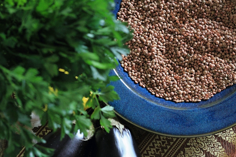 Persian red lentils for rummaniyeh