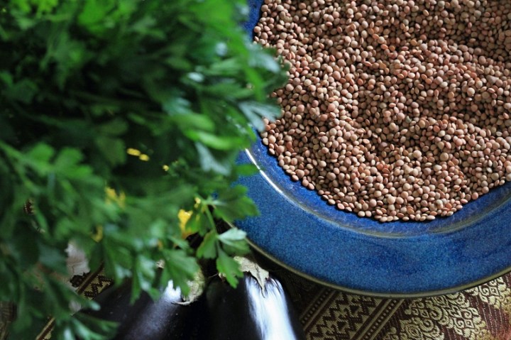 Persian red lentils for rummaniyeh
