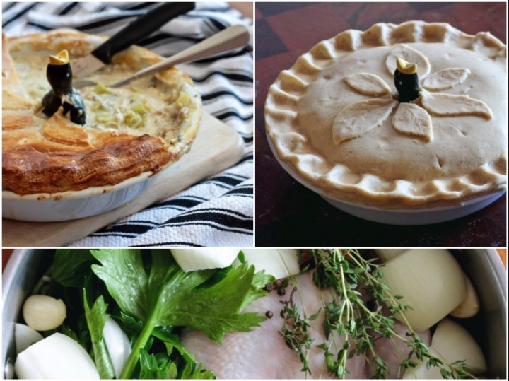 Chicken and Leek Pie with homemade puff pastry