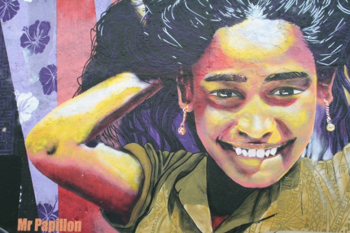 Street art in Valparaiso Chile - mural by Mr Papillon