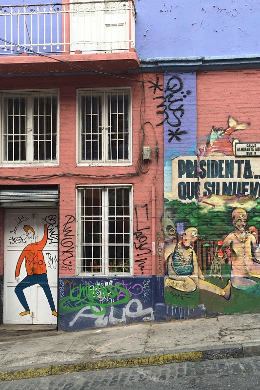Street art in Valparaiso Chile