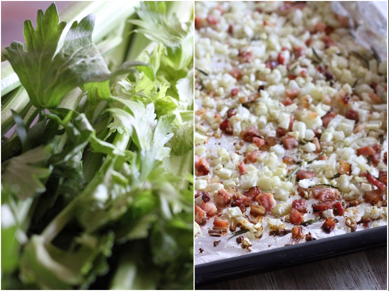 Cauliflower and Parsnip Soup with Bacon Sprinkles