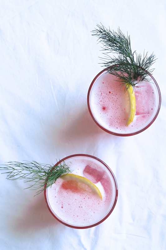 Rhubarb & Fennel Fizz - a fresh and fruity spring cocktail
